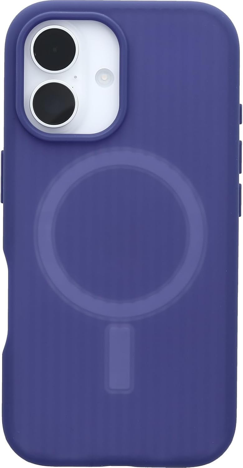 iPhone 16 Case – Soft-Touch Series with , Ultra-Slim, Enhanced Grip, Lanyard-Compatible, Raised Camera & Screen Edges – Non-Retail Packaging – Denver Dusk (Purple)