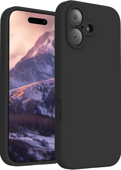 Magnetic for iPhone 17 Case, Compatible with , [Integrated Silicone Camera Control Button] [Camera Protection] Anti-Scratch Microfiber Lining Phone Case, 6.3", Black